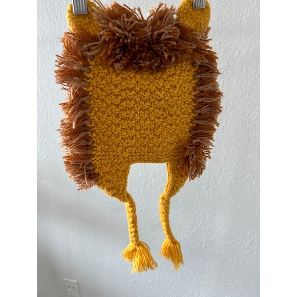 ANDES KIDS Alpaca Handmade Peruvian Cooperative Knit Hat Lion One Size NWT - Picture 3 of 4